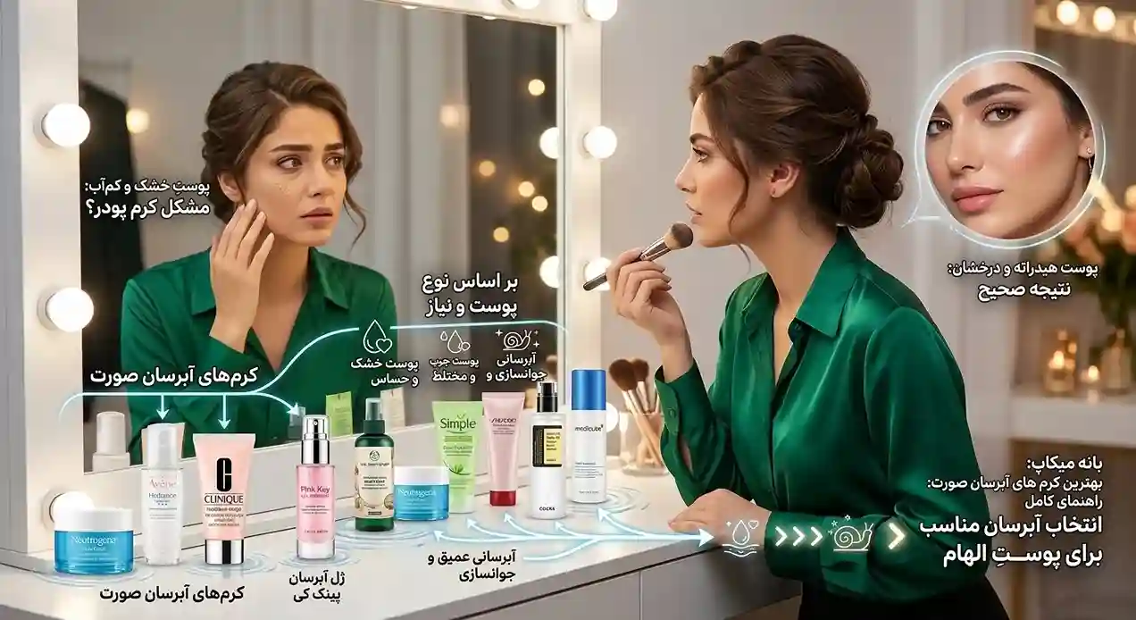 معرفی بهترین کرم های آبرسان صورت 